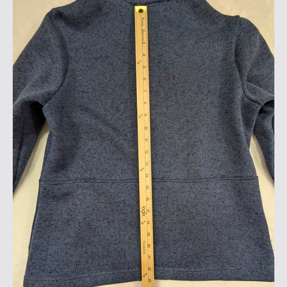 Lands' End Full Zip Womens M Blue Gorpcore Athleisure Preppy Transitional Fleece - Picture 6 of 10